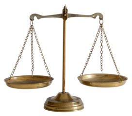PNG Classic brass balance scale justice