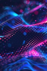 A colorful abstract design featuring lights on a blue and pink background, suitable for use in designs where a unique visual element is needed