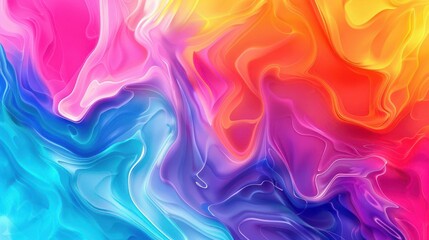 Obraz premium Abstract colorful liquid background with vibrant swirls.