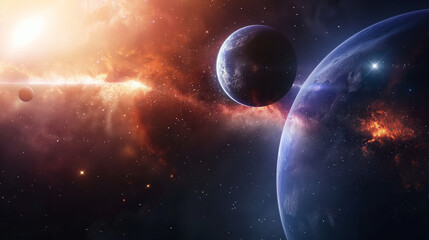 planet with space in galaxy