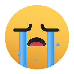 Crying heavy emoji