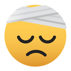 Injured and sad emoji