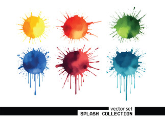 Supercharge your designs! Watercolor splash vector collection. Ready-made impact. Download today!	