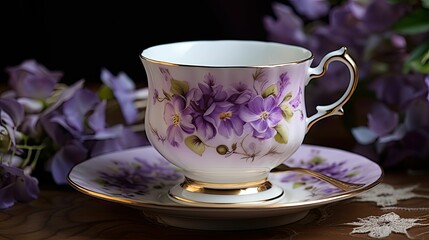 Fototapeta premium delicate purple floral pattern