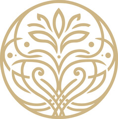 wellness flower lotus and spa or luxury floral beauty logo icon