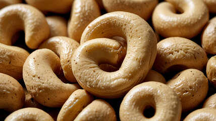 Naklejka premium Roasted cashew nuts isolated on white background Ai generative.