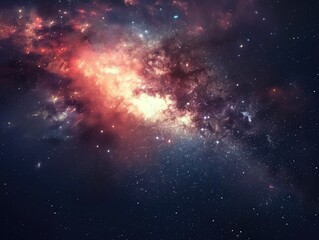 Abstract Deep Space Universe with Stars, Nebula, and Galaxy