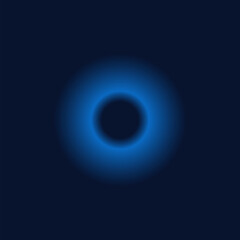 Vector blue color interactive touch button on isolated background.