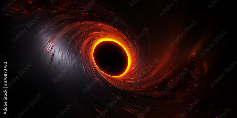 Canvas Prints space tunnel with black hole and disk of light. speed motion blur effect