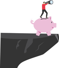 Investment concept. businessman looking for where to invest money

