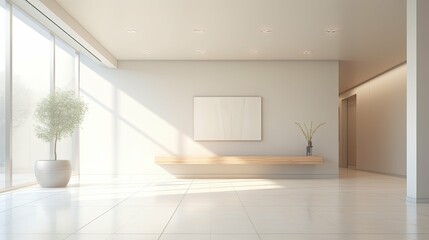 Fototapeta premium clean blurred interior hall
