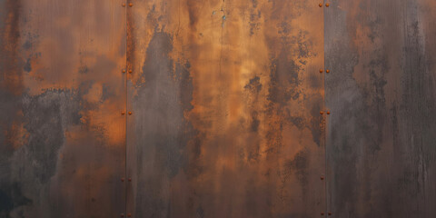 Rusty Metal Texture Background with Orange and Brown Tones