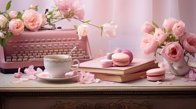 feminine pink desktop