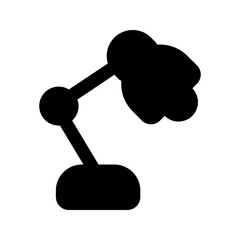 desk lamp glyph icon