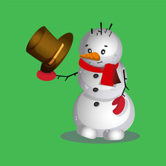 snowman with a hat