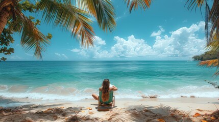 Obraz premium Relaxing on a beach