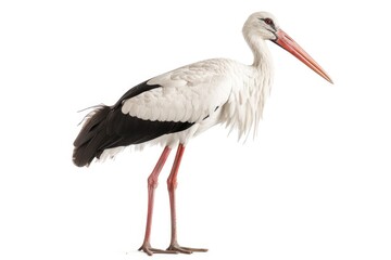 Fototapeta premium Image of a white and black bird with a distinctive long beak