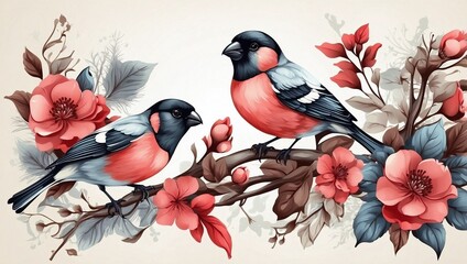birds on a branch