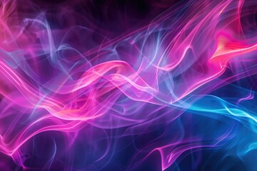 Obraz premium A close-up shot of pink and blue smoke swirling together