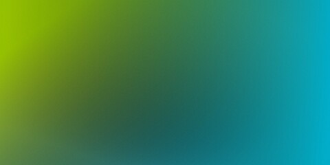 Grainy noise texture gradient background banner poster header design. The image is a gradient of green and blue, starting with a light yellowish-green in the top left corner and ending in a dark blu
