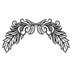 Obraz premium floral leaf ornament 