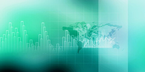 2d illustration Stock market online business concept. business Graph 