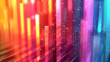 Colorful bar charts going up and down