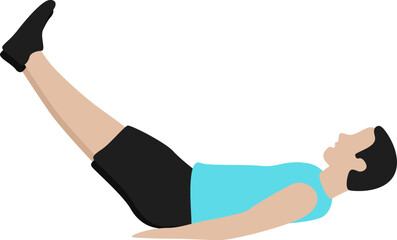 Leg raise workout illustration