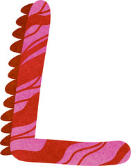 Alphabet 'L' Letter Dinosaur. Engaging and Educational Wall Art for Kids' Learning and Decor