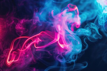 A close-up shot of smoke in a dark room, great for use in mystery or thriller scenes