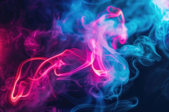 A close-up shot of smoke in a dark room, great for use in mystery or thriller scenes