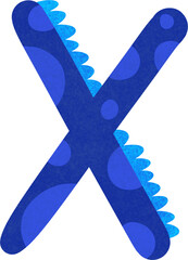Alphabet 'X' Letter Dinosaur. Engaging and Educational Wall Art for Kids' Learning and Decor