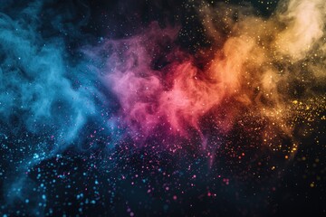 Fototapeta premium A detailed view of vibrant dust particles suspended in air, perfect for illustrating atmospheric conditions or adding visual interest to scientific or educational content