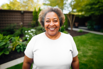 Women's t-shirt png mockup, transparent design