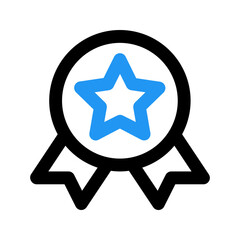 Obraz premium medal line color icon