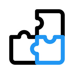 Obraz premium puzzle line color icon