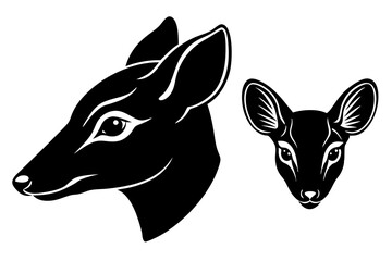duiker dunnar silhouette vector illustration 