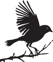 Obraz premium crow on a white background, vector silhouette illustration eps