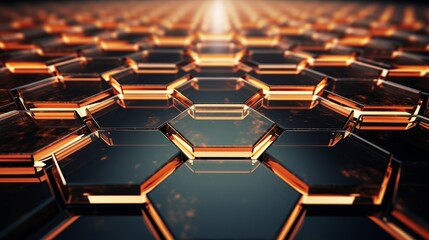 Obraz premium Graphite honeycomb pattern ideal for contemporary backgrounds and modern design projects