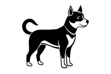  tadao loyal dog  silhouette vector illustration 