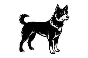  tadao loyal dog  silhouette vector illustration 