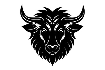Fototapeta premium takin head icon silhouette vector illustration 