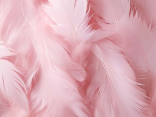 Fototapeta premium Beautiful Pink Feathers Arranged in a Soft and Dreamy Composition, Highlighting Delicate Textures. Generative AI