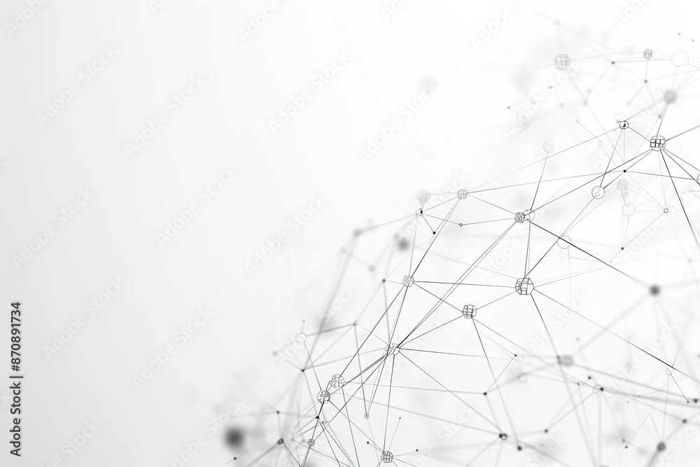 Poster network connect geometric technology concept tech structure abstract science modern line mesh backgr