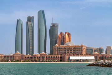 United Arab Emirates - Abu Dhabi skyline from the sea