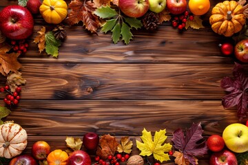 autumn wood table background