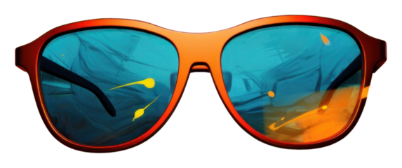 PNG Sunglasses abstract painting cartoon.