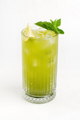 summer drink on the white
