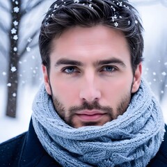 portrait of a man in winter clothes