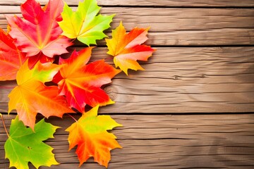 Obraz premium autumn wood table background